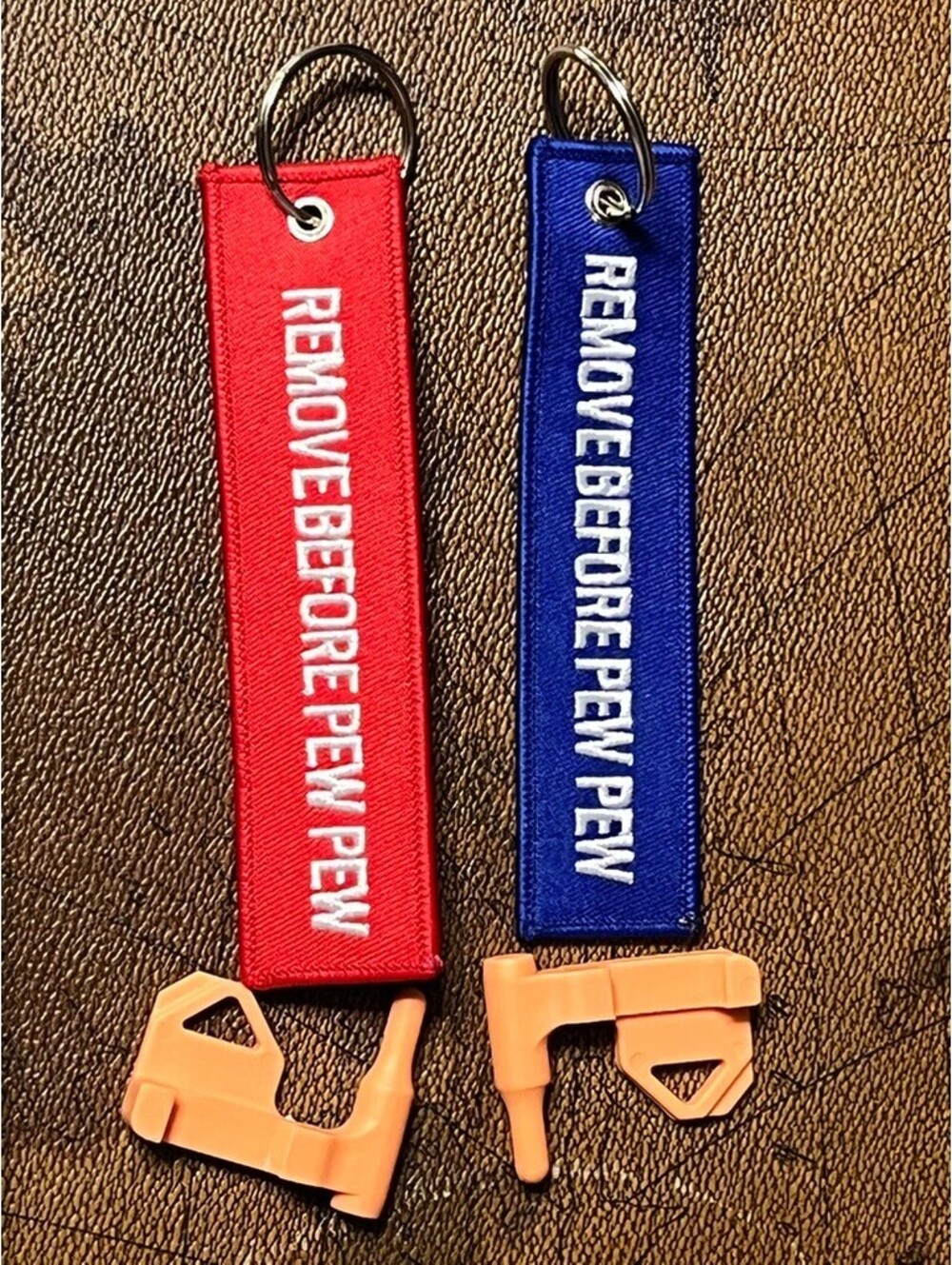 'REMOVE BEFORE PEW PEW' Chamber Safety Flags - fits most